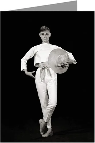 Vista 7 de 12-Audrey Hepburn fotos surtidas de sus películas, es decir, sabrina, desayuno en Tiffany's, vacaciones romanas, cara divertida, tarjetas de notas