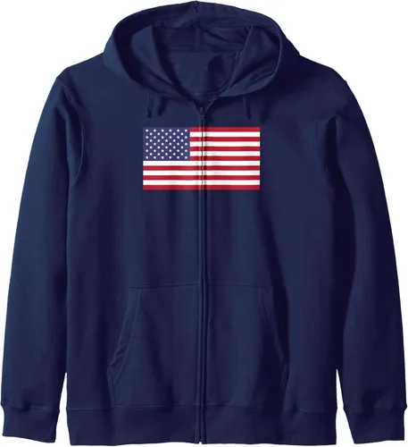 Vista 6 de United States USA American Flag USA Fans America Lovers Zip Hoodie