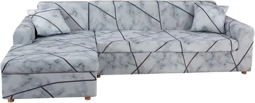 Vista 18 de MIFXIN Fundas de sofá modulares en forma de L, 2 piezas, elásticas tipo L, para sofá o sillón, protector de muebles para sala de estar, mascotas