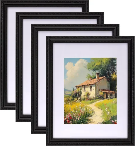 Vista 63 de eletecpro 8x10 Vintage Picture Frame, Glass Cover, Gold, 4-Pack Dorado