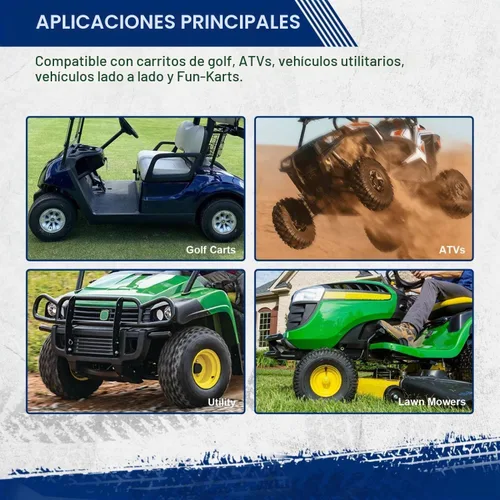 Vista 6 de MaxAuto Neumático para cortacésped de 22 x 11-10, carrito de golf All Trail UTV, ATV P334, 4 capas, juego de 2