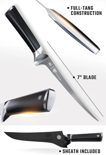 Vista 6 de Dalstrong - Cuchillo de filetear - 17.78 cm - Serie Vanquish - Acero alemán forjado con alto contenido de carbono - Mango de POM - Cuchillo