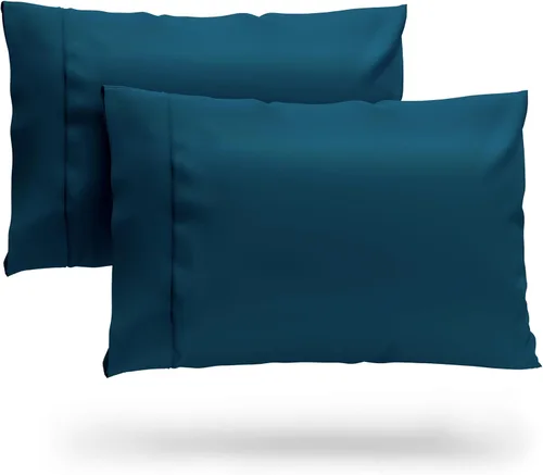 Vista 8 de Cosy House Collection Juego de fundas de almohada de bambú 100% rayón derivado Juego de fundas de almohada refrescantes, transpirables y sedosas