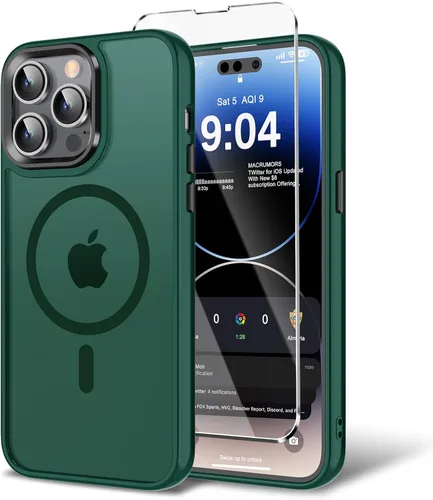 Vista 130 de Funda para iPhone 11 con protector de pantalla, compatible con MagSafe, ultra delgada, translúcida, mate, a prueba de golpes, color negro