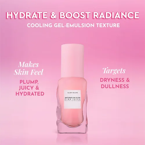 Vista 3 de Glow Recipe Pink Juice - Gel Hidratante Facial de Agua para mujeres, hombres y adolescentes, tamaño de viaje, ácido hialurónico hidratante