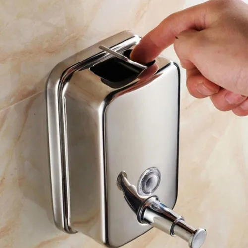 Vista 3 de VILLCASE Dispensador de jabón de montaje en pared, contenedor de jabón inoxidable, dispensador de loción de gel de ducha, dispensador de jabón