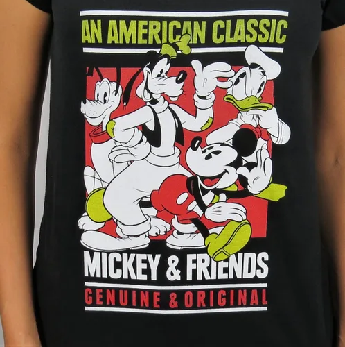 Vista 4 de Disney - Camiseta de Mickey Mouse y sus amigos con cuello en V para mujer
