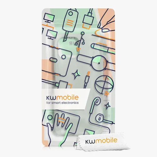Vista 7 de kwmobile Funda compatible con Xiaomi 11 Lite (5G) NE/Mi 11 Lite (5G) - Funda de silicona TPU con acabado suave - Gris Verde