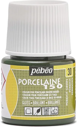 Vista 23 de Pebeo Porcelaine 150 - Pintura para porcelana de alto brillo a base de agua, botella de 45 ml - Negro abismo