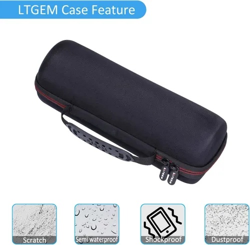 Vista 7 de LTGEM - Funda compatible con Ultimate Ears Boom 4/3, altavoz portátil impermeable y base de carga, color negro