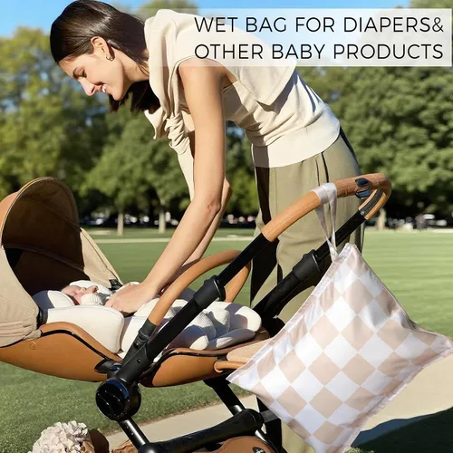 Vista 5 de RelaxScene Bolsa Húmeda para Traje de Baño - Pack de 2 Bolsas Impermeables Húmedas y Secas para Ropa - Bolsa de Pañales para Bebé - Bolsas