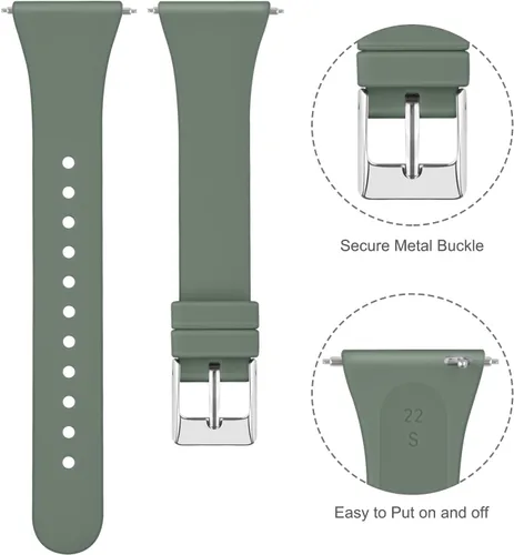 Vista 4 de Correas delgadas para Fitbit Versa 2 bandas mujeres hombres, correa de reloj impermeable de silicona suave de repuesto para reloj inteligente Fitbit