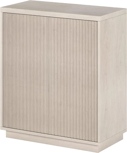 Vista 5 de Henn&Hart Alston - Armario Accent, 28 pulgadas de ancho, blanco aliso Fluted doors and clean lines create modern charm, with hidden storage, an