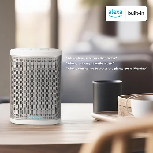Vista 2 de RIVA Altavoz inteligente de alta fidelidad Bluetooth con WiFi de concierto mejorado con Alexa integrado, 6 controladores, 50W, sistema de música