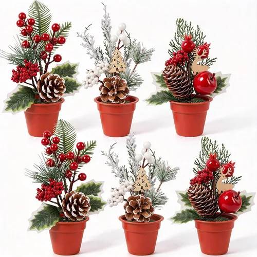 Vista 10 de Decoración de mesa de Navidad para interiores, centros de mesa