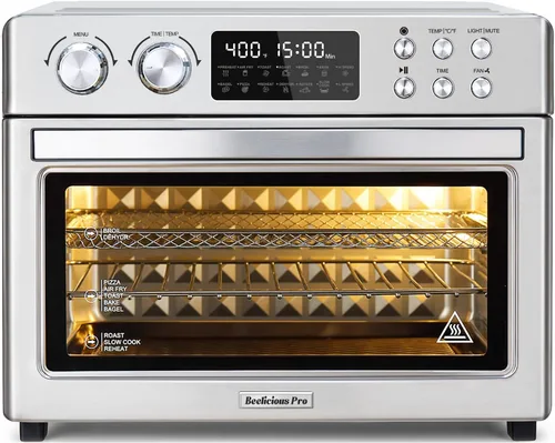 Vista 9 de Combo de horno tostador y freidora de aire de 28 cuartos de galón Negro