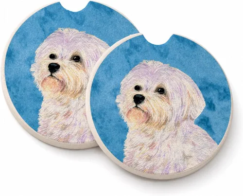 Vista 13 de Caroline's Treasures SS4767-BUCARC - Juego de 2 portavasos para automóvil, diseño de bulldog inglés, absorbentes para automóvil, portavasos