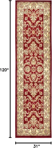 Vista 3 de Unique Loom Colección Voyage Alfombra de Área Tradicional Oriental Clásica de Diseño Intrincado