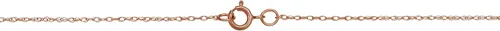 Vista 3 de Kooljewelry Solid 10k Rose Gold 0.7 mm Dainty Rope Chain Necklace