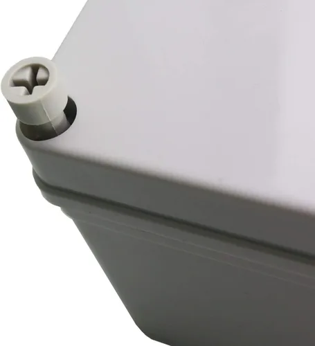 Vista 2 de Caja de conexiones eléctricas resistente a la intemperie de 4 x 4 x 2.4 pulgadas, carcasa impermeable IP65 para exteriores, plástico