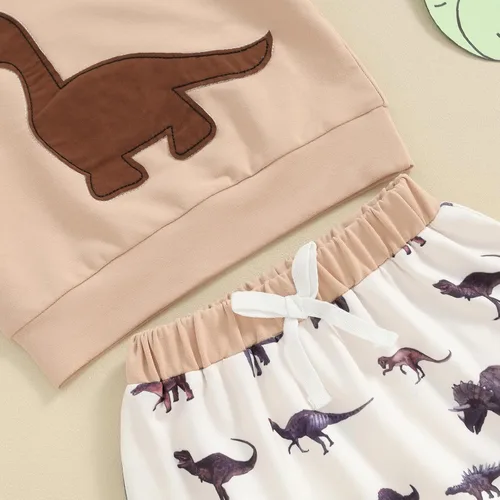 Vista 5 de Twopumpkin Verano Niño Niño Ropa de Bebé Camisetas de Manga Corta Top Y Pantalones Cortos Infantil Traje Neutral 6 9 12 18 24 Meses 2t