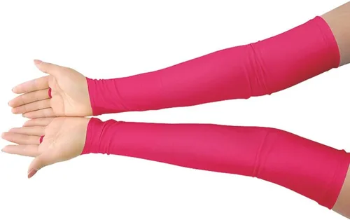Vista 15 de Shinningstar Guantes largos de elastano elástico sin dedos sobre el codo para niñas y niños adultos