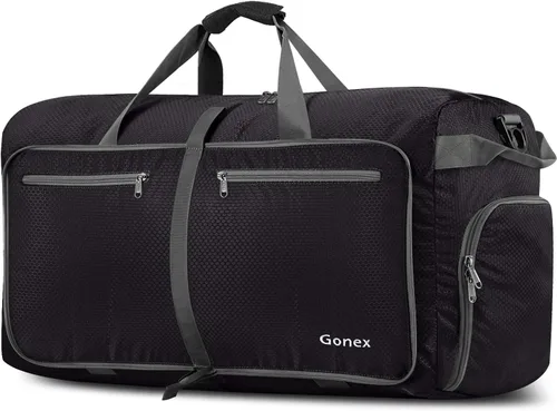 Vista 2 de Gonex Bolsa de viaje plegable 150L Negro y Rojo