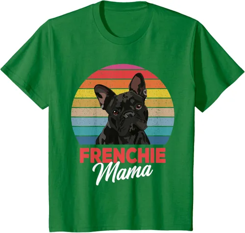 Vista 54 de Frenchie Mama - Camiseta divertida de regalo para niñas y perros Bulldog Francés, Negro, S