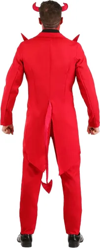 Vista 8 de Traje rojo para adultos disfraz de diablo para hombre Rojo