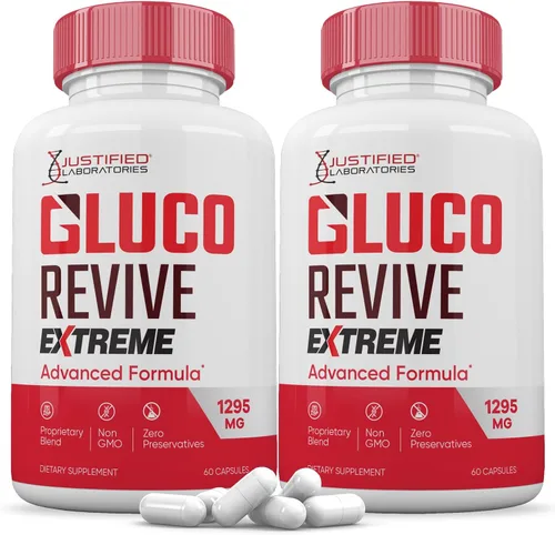 Vista 9 de Gluco Revive Extreme 1295MG Píldoras Glyco Support Fórmula avanzada Gluorevive Soporte de glucógeno formulado con cúrcuma berberina resveratrol ajo