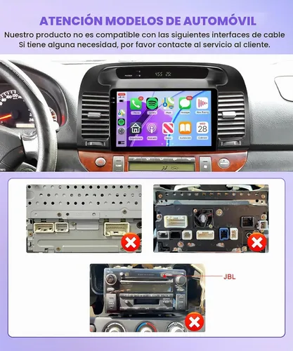 Vista 3 de Radio para Toyota Camry 2000 2001 2002 2003 2004 2005 2006 4 Núcleo 4G+64G Android 15 Estéreo de Coche con Carplay Inalámbrico Android Auto