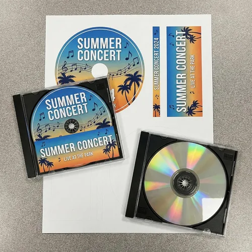 Vista 9 de Etiqueta imprimible para CD/DVD Compatible con discos estándar Cantidad de 20 discos, 40 lomo 10 hojas en total Blanco mate permanente