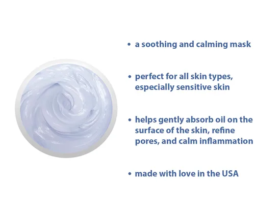 Vista 3 de Raya Azulen - Mascarilla calmante (602) Mascarilla de tratamiento facial calmante para pieles sensibles Tonifica y refina la tez Fabricado