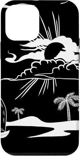 Vista 12 de Funda de regalo para iPhone 14 Beach Sunset Minimal Cool Tropical Summer Vacation
