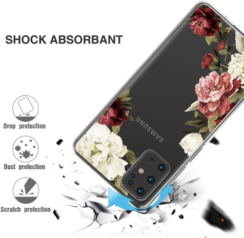 Vista 7 de Funda para Galaxy S20 Plus 5G/S20+ Plus/para Samsung S20 Plus Funda transparente, TPU suave a prueba de golpes, funda protectora transparente