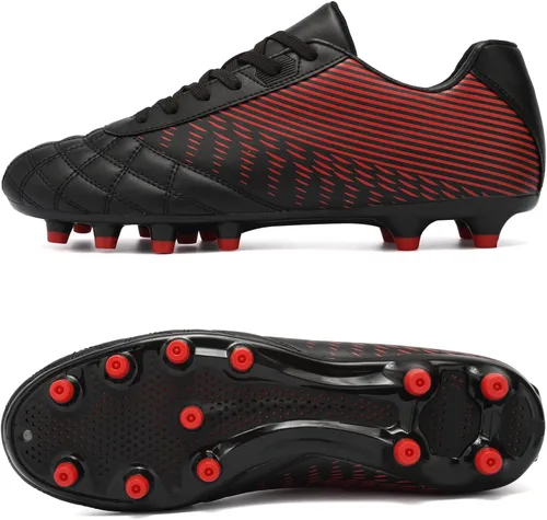 Vista 2 de ASOCO DREAM Soccer Shoes Mens Firm Ground Soccer Cleats Outdoor Indoor Athletic Football Shoes Professional Futsal Training Sneakers