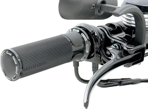 Vista 2 de Arlen Ness Fusion Series Slot Track Cable Style Grips para Harley Davidson 1984