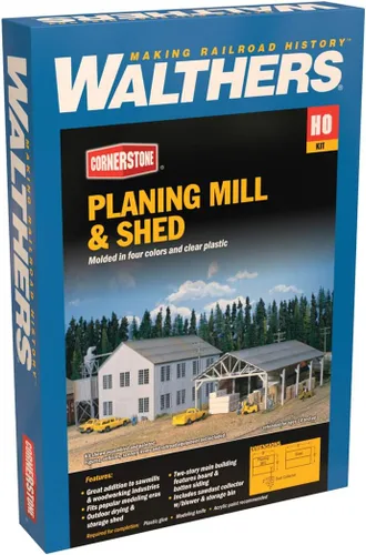 Vista 5 de Walthers, Inc. Kit de molino y cobertizo de planificación, 6 X 8 X 5-3/4" 15 X 20 X 5.6 in