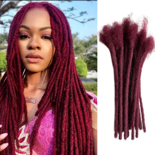 Vista 16 de Loc - Extensiones de cabello humano de 0.2cm de ancho, 4 pulgadas, 10 hebras de color negro natural, completamente hechas a mano, permanentes, se