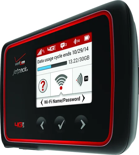 Vista 3 de Verizon MiFi 6620L Jetpack - punto de acceso móvil 4G LTE (Verizon inalámbrico).
