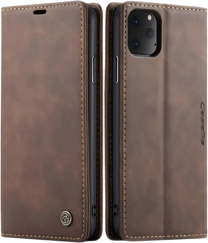 Vista 10 de SINIANL - Funda de piel con tapa a prueba de golpes para iPhone 11, color negro Funda plegable con tapa para Apple iPhone 11 2019 6.1 pulgadas