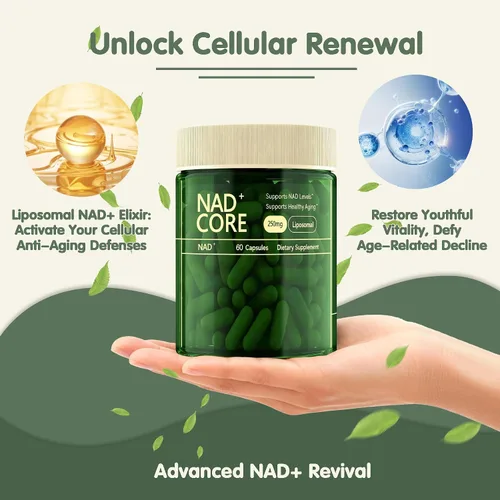 Vista 5 de NAD+ - Suplemento de ribósido de nicotinamida - Extra Fuerza NAD alternativa liposomal, apoya el envejecimiento saludable para mujeres y hombres, 60