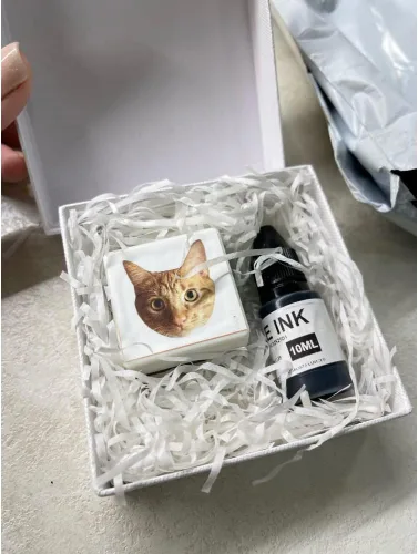 Vista 8 de Sello personalizado, sellos autoentintados personalizados para fotos de mascotas, sellos de goma personalizados, sello cuadrado, múltiples opciones