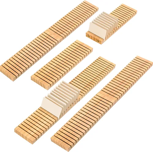 Vista 8 de WILLOWDALE 4 portatarjetas de madera de 12 pulgadas para tarjetas de visita