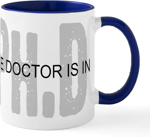 Vista 15 de CafePress Knitting Phd (Projects Half D Mug 11 oz (11.0 fl oz) Taza de café de cerámica
