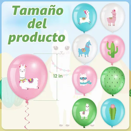 Vista 2 de Aoriher - 45 globos de cactus de llama de 12 pulgadas, decoración de fiesta