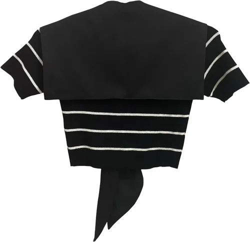 Vista 6 de Sailor Fake Collar for Women Cute False Collar for Girl,black white, width14.5 x22 height
