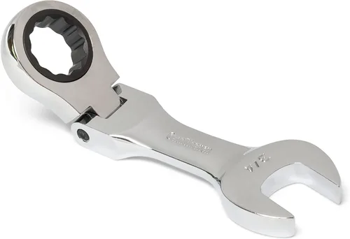 Vista 4 de GEARWRENCH Juego de llaves combinadas de trinquete de cabeza flexible rechoncha de 12 puntos, SAE - 9570