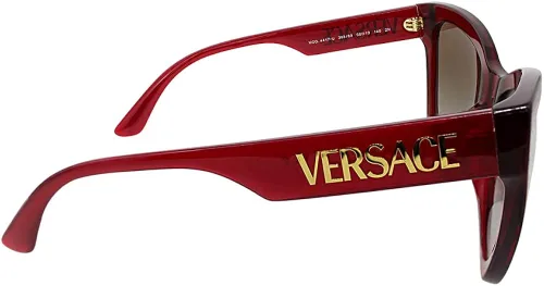 Vista 3 de Versace VE 4417U 38889 - Gafas de sol de plástico rojo ojo de gato lente degradado marrón