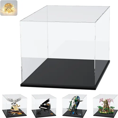 Vista 14 de Vitrina de acrílico transparente engrosada para coleccionables de Lego 75328 75976 Minifigure, caja transparente de autoensamblaje a prueba de polvo